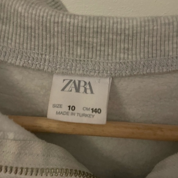 Grey Zara fleece sweatshirt with funnel neck - Picture 3 of 3